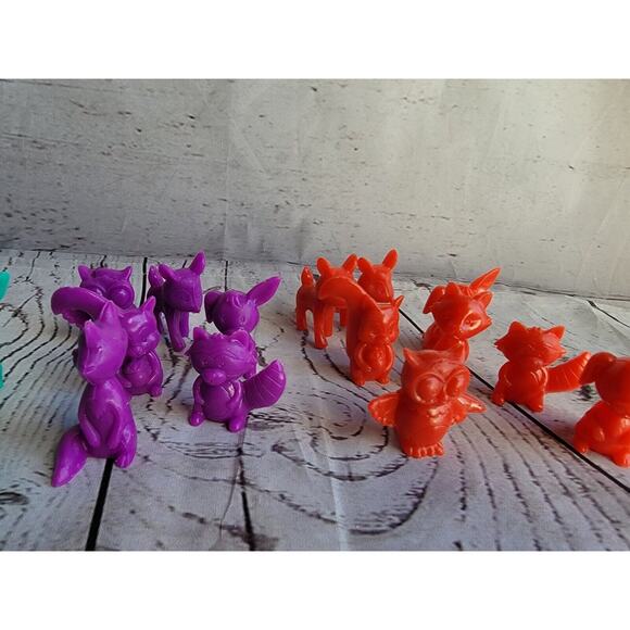 20 VTG Plastic Woodland Creatures Raccoon Owl Deer Fox Squirrel Bunny Counting - Picture 3 of 5